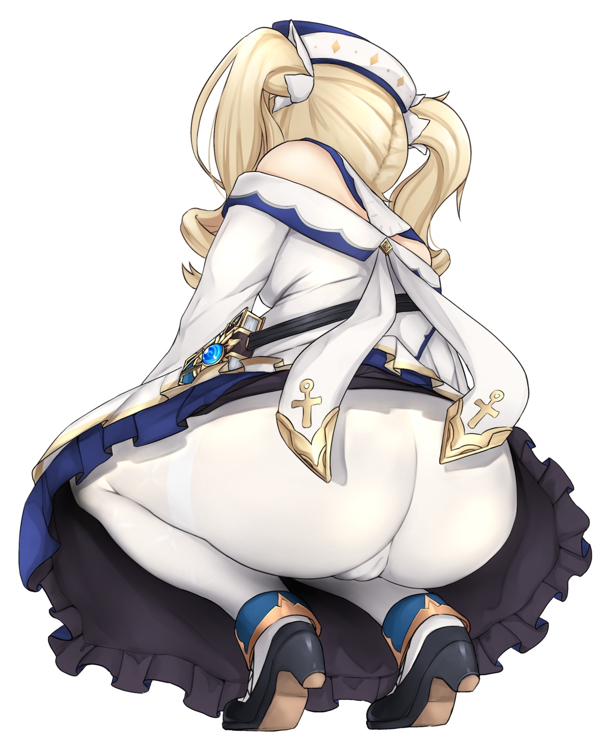 ass barbara_(genshin_impact) cameltoe genshin_impact heels joosi pantyhose skirt_lift