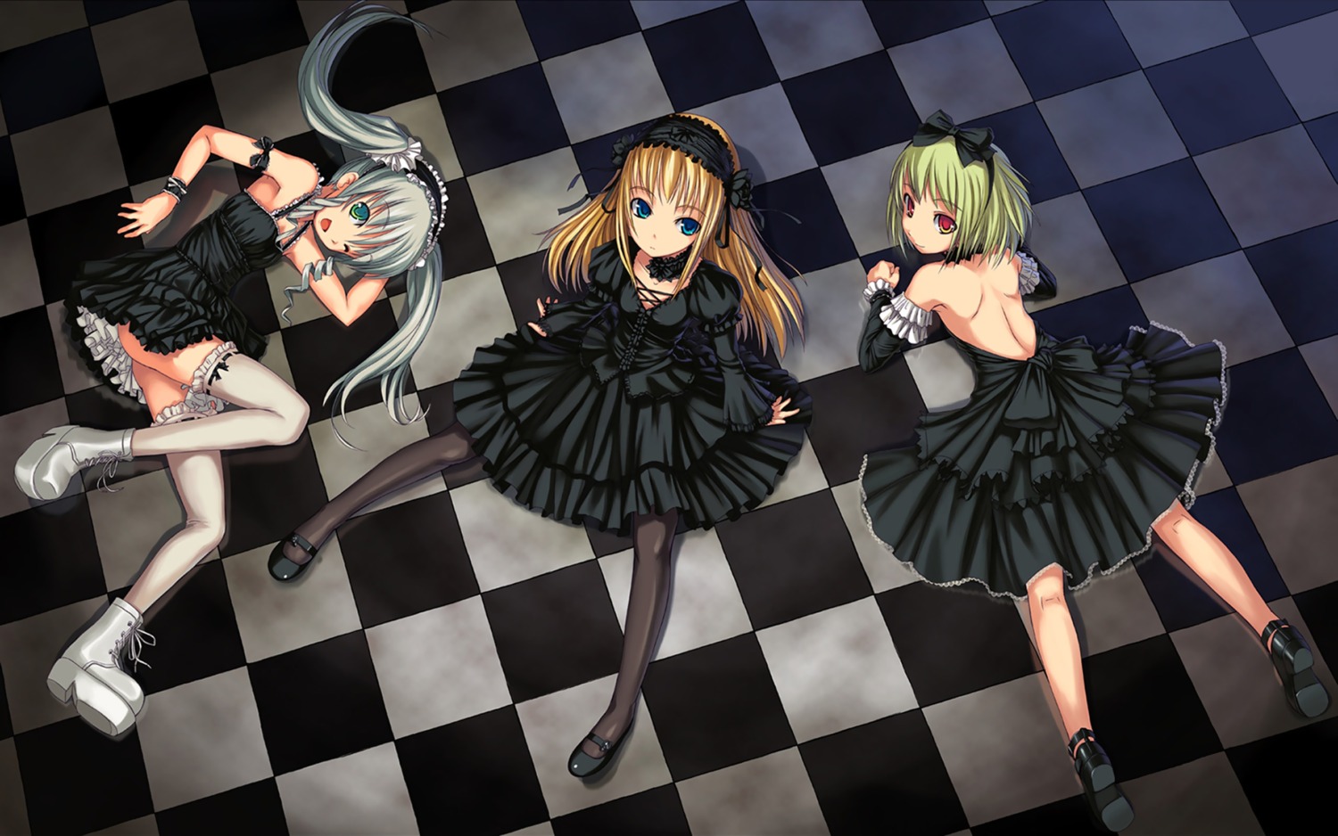 bosshi gothic_lolita heels lolita_fashion pantyhose thighhighs wallpaper