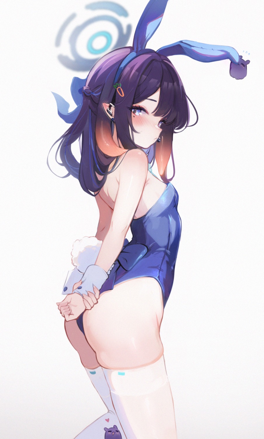 animal_ears ass asuma_toki blue_archive bunny_ears bunny_girl cosplay halo hololive hololive_english koahri loli ninomae_ina'nis pointy_ears thighhighs