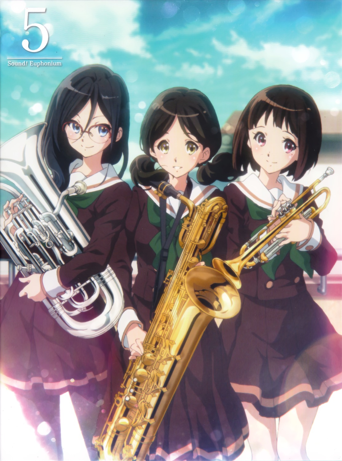 disc_cover hibike!_euphonium ikeda_shouko megane nakaseko_kaori ogasawara_haruka pantyhose seifuku tanaka_asuka