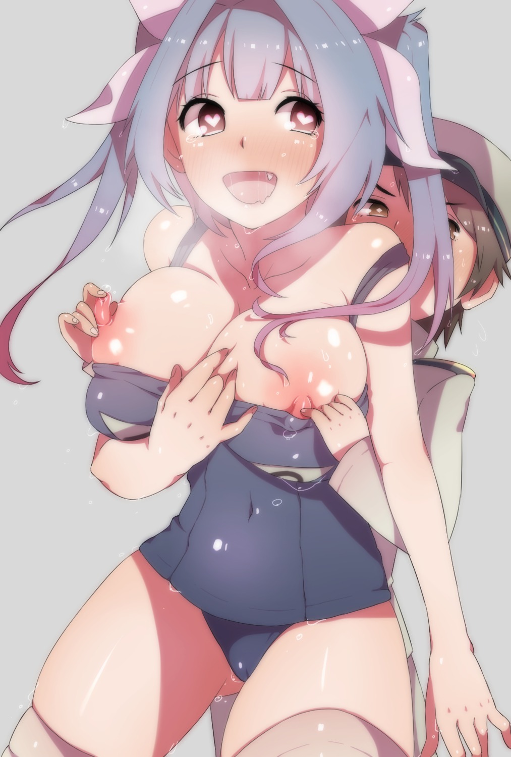 admiral_(kancolle) breasts i-19_(kancolle) kantai_collection nipple_slip nipples school_swimsuit swimsuits tagme