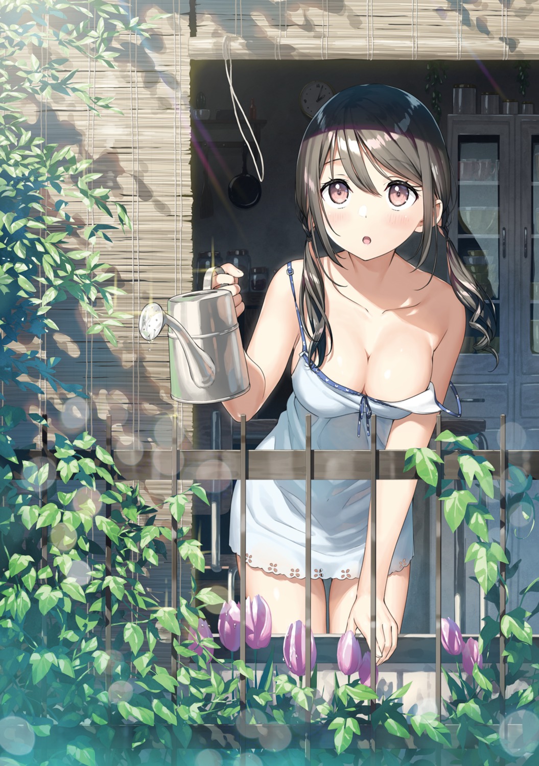 dress kantoku no_bra see_through summer_dress wardrobe_malfunction