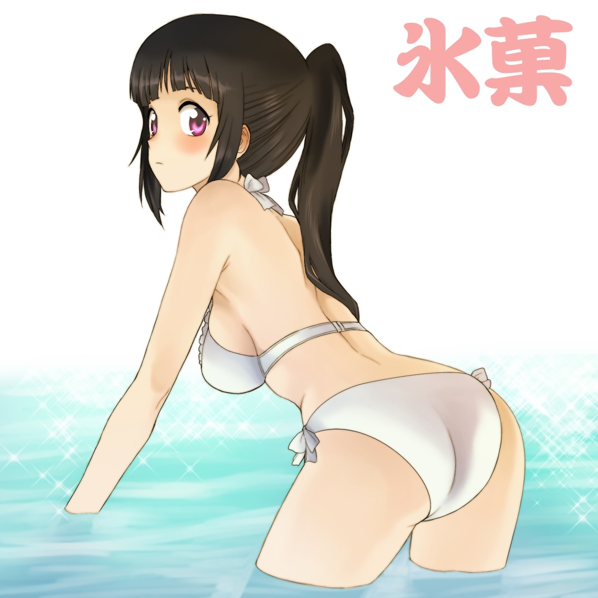 bikini chitanda_eru hyouka kikumaru_bunta swimsuits