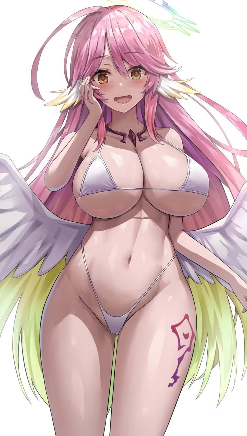 angel bikini cameltoe jasony jibril_(no_game_no_life) no_game_no_life swimsuits tattoo wings