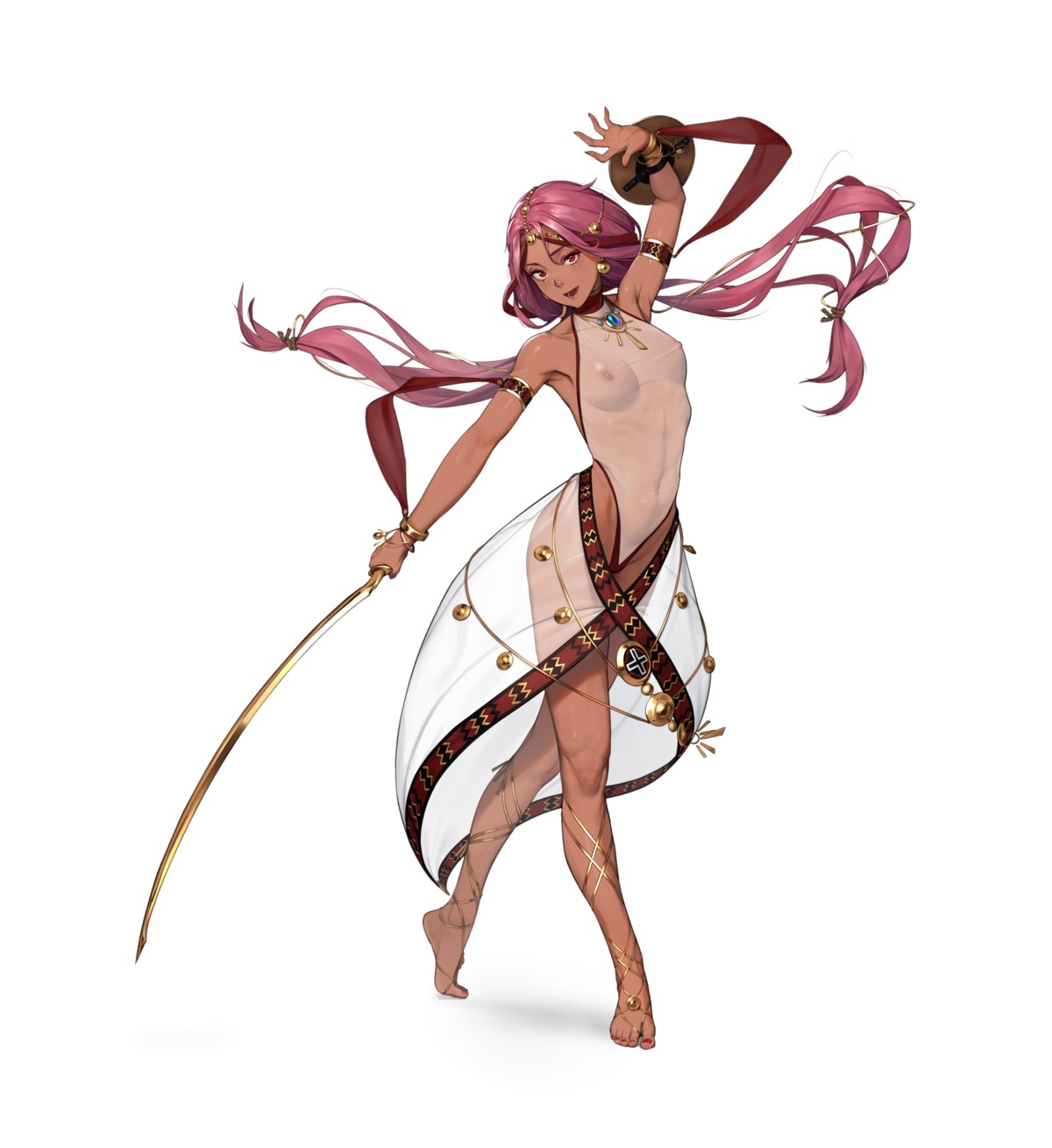 beeeeen_213 last_origin leotard nipples no_bra see_through sword