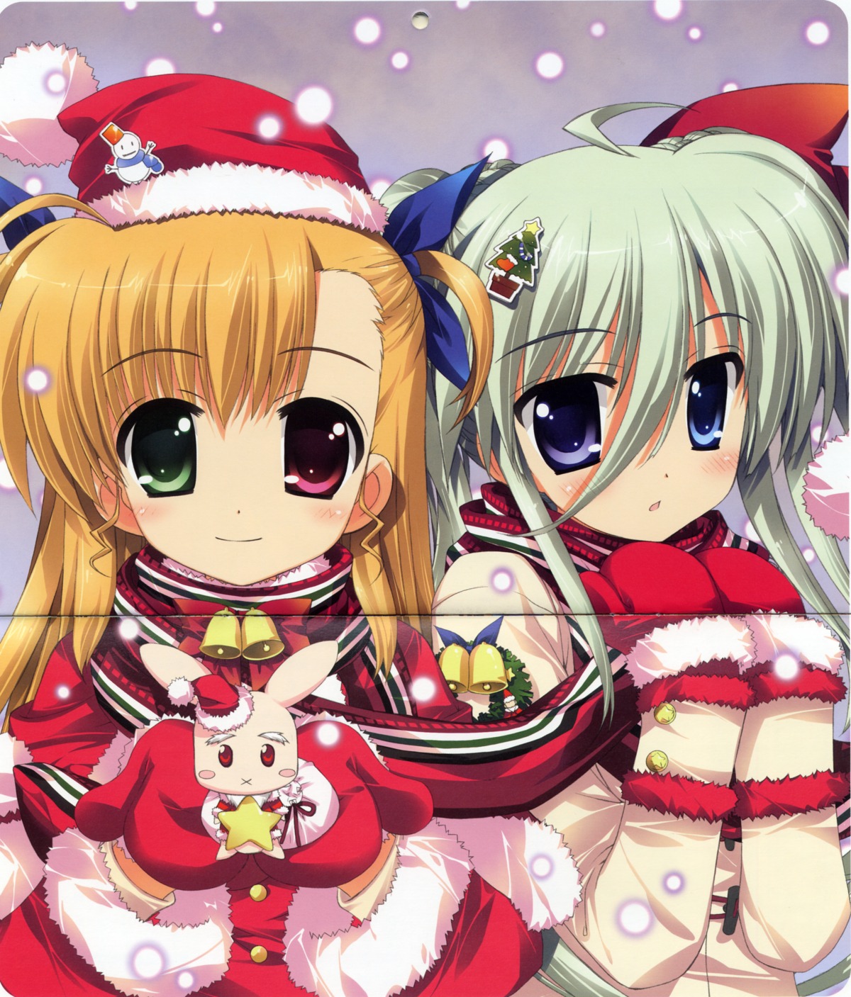 christmas crease einhart_stratos fixme fujima_takuya heterochromia mahou_shoujo_lyrical_nanoha mahou_shoujo_lyrical_nanoha_vivid vivio