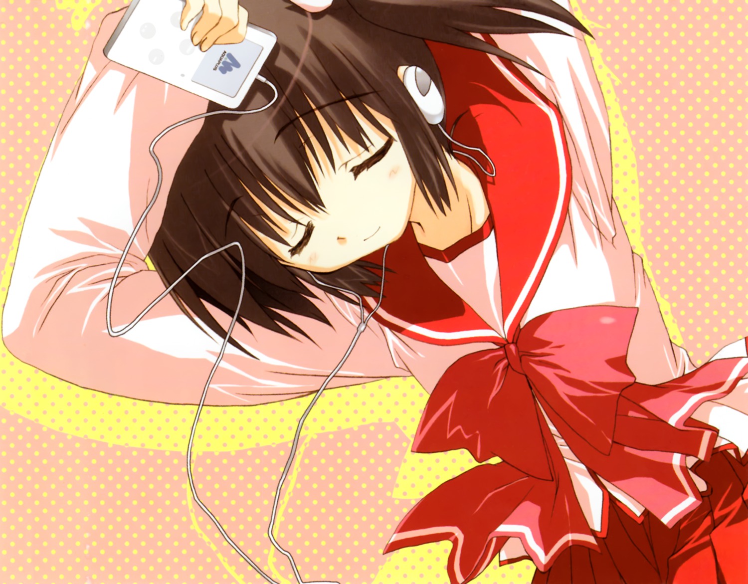 headphones mitsumi_misato seifuku to_heart_(series) to_heart_2 yuzuhara_konomi