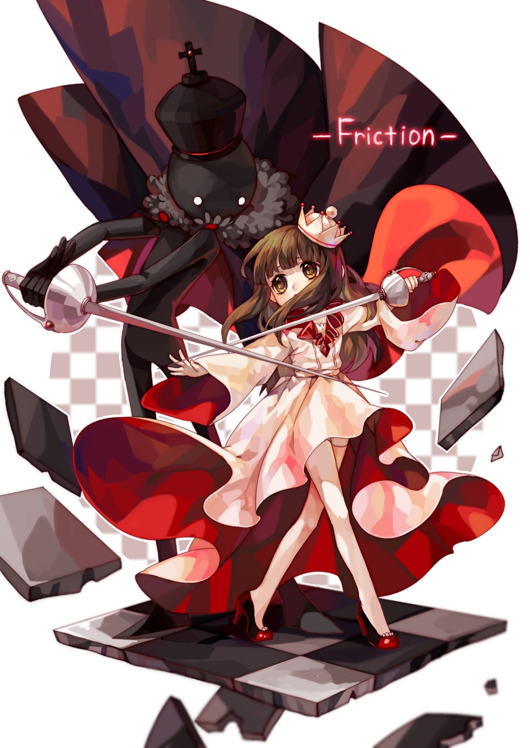 deemo deemo_(character) dress harrymiao heels little_girl sword thighhighs