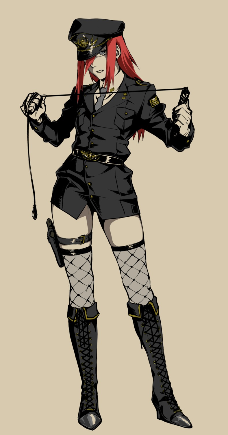 fishnets gun kazari_tayu naruto tayuya thighhighs uniform