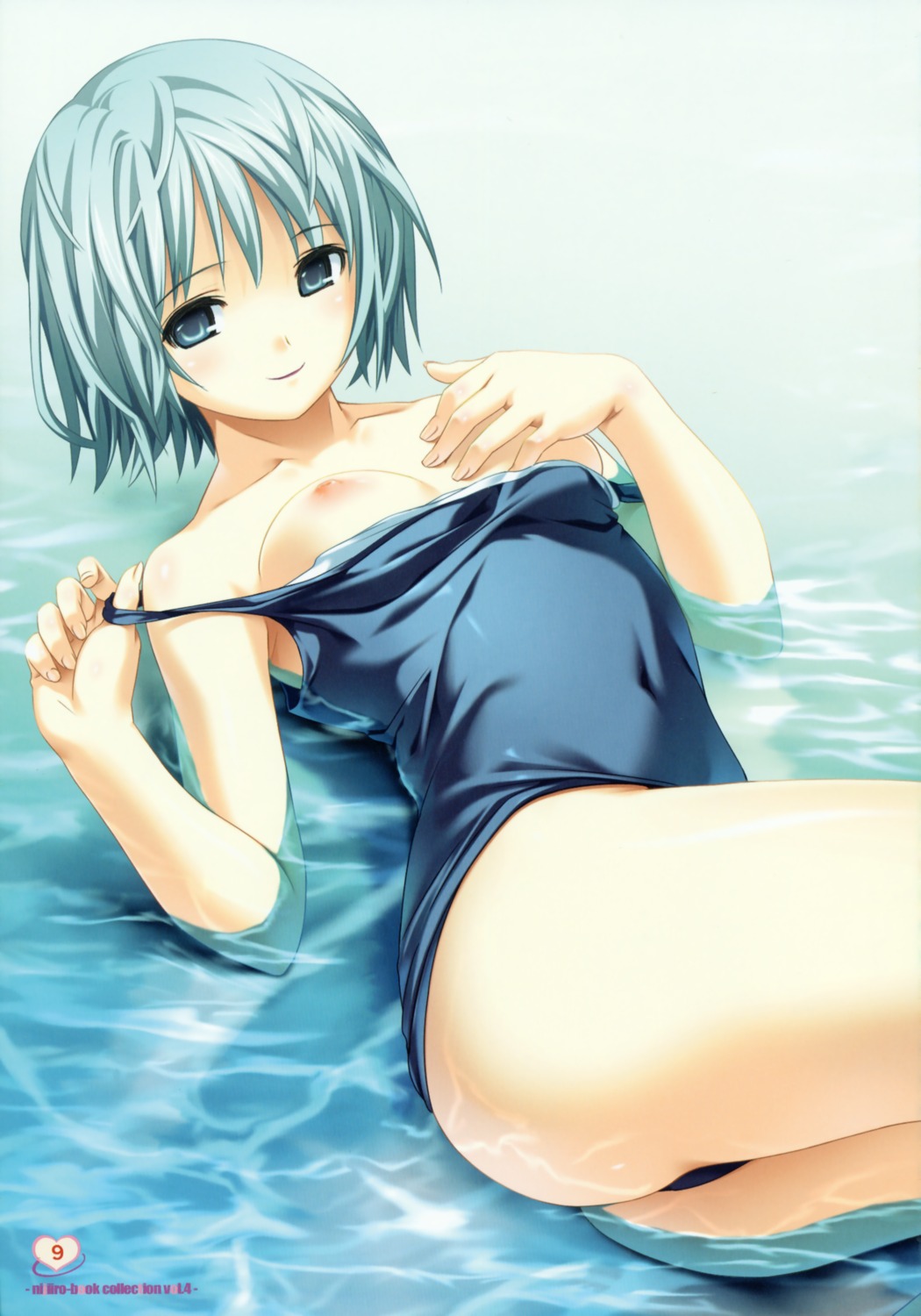breasts koutaro nijiiro_zakura nipples swimsuits undressing