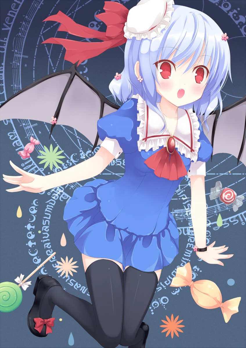 huohai remilia_scarlet thighhighs touhou