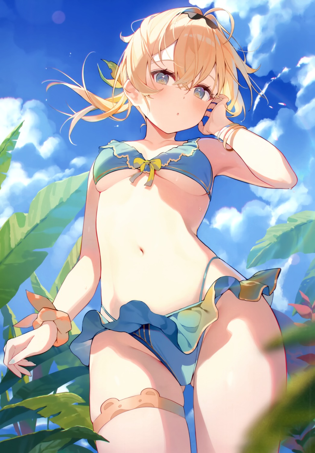 bikini falenini's garter hana_mori hololive kazama_iroha swimsuits