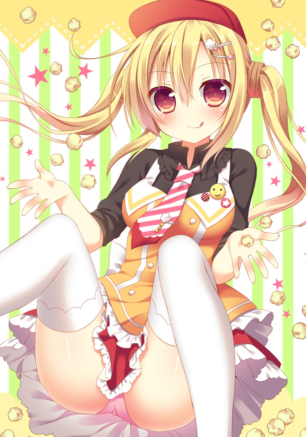 pantsu sumisaki_yuzuna thighhighs waitress