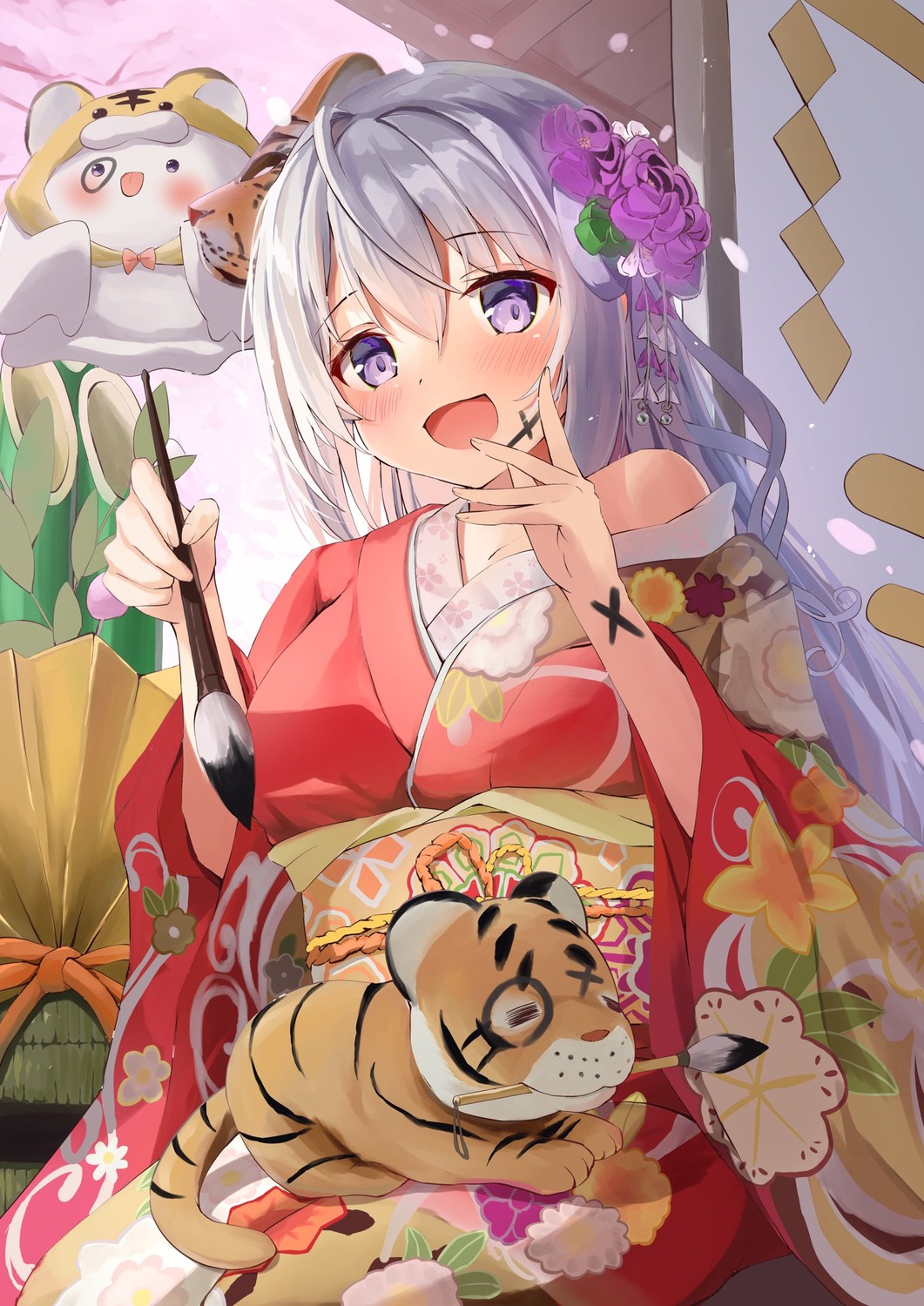 kimono maccya mare_ch. nightmare_(mare_ch.) wardrobe_malfunction