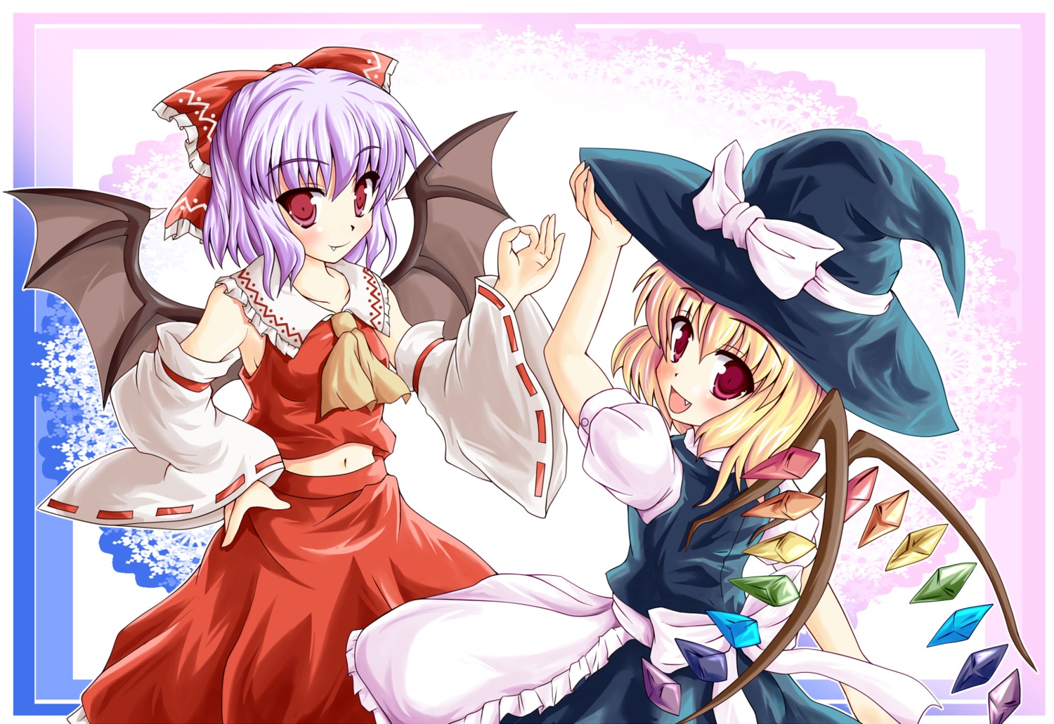 cosplay flandre_scarlet hakurei_reimu hiiragi_tomoka kirisame_marisa remilia_scarlet touhou wings