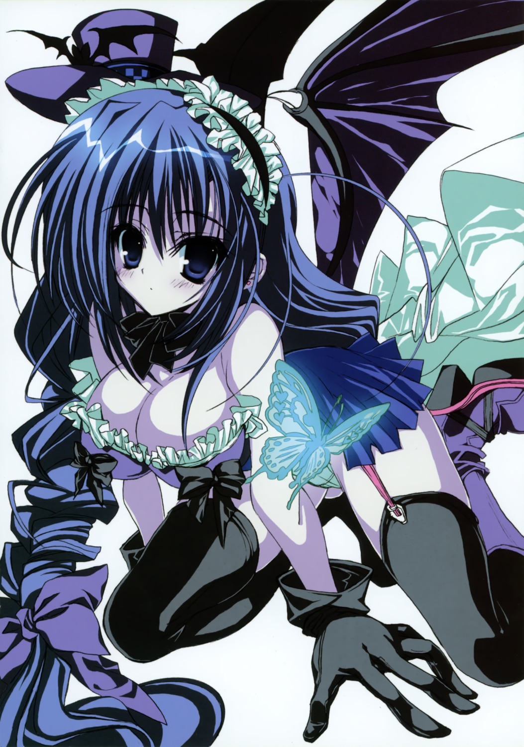 86weeeeeeen cleavage devil maid pantsu stockings thighhighs wings