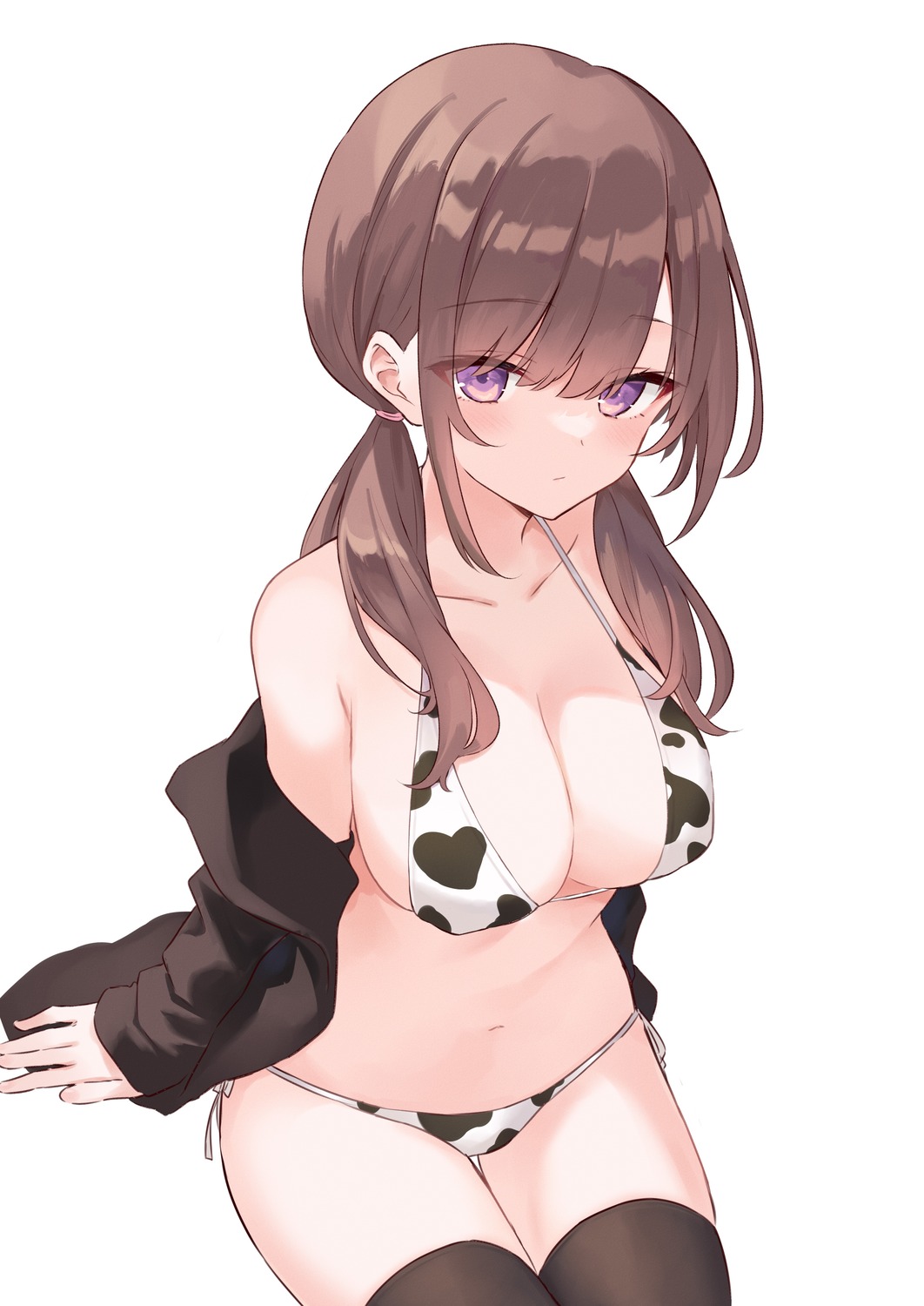 azuuru bra open_shirt pantsu thighhighs