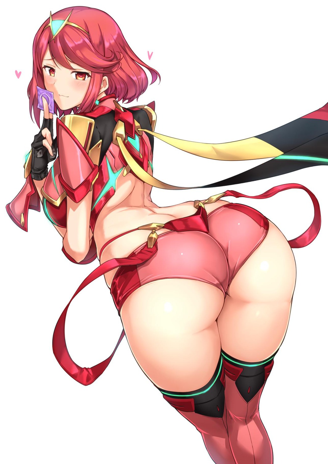 armor ass halcon homura_(xenoblade_2) pantsu thighhighs xenoblade_(series) xenoblade_2