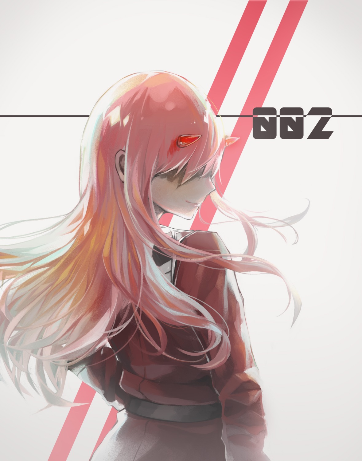 darling_in_the_franxx horns nekotsuki uniform zero_two_(darling_in_the_franxx)