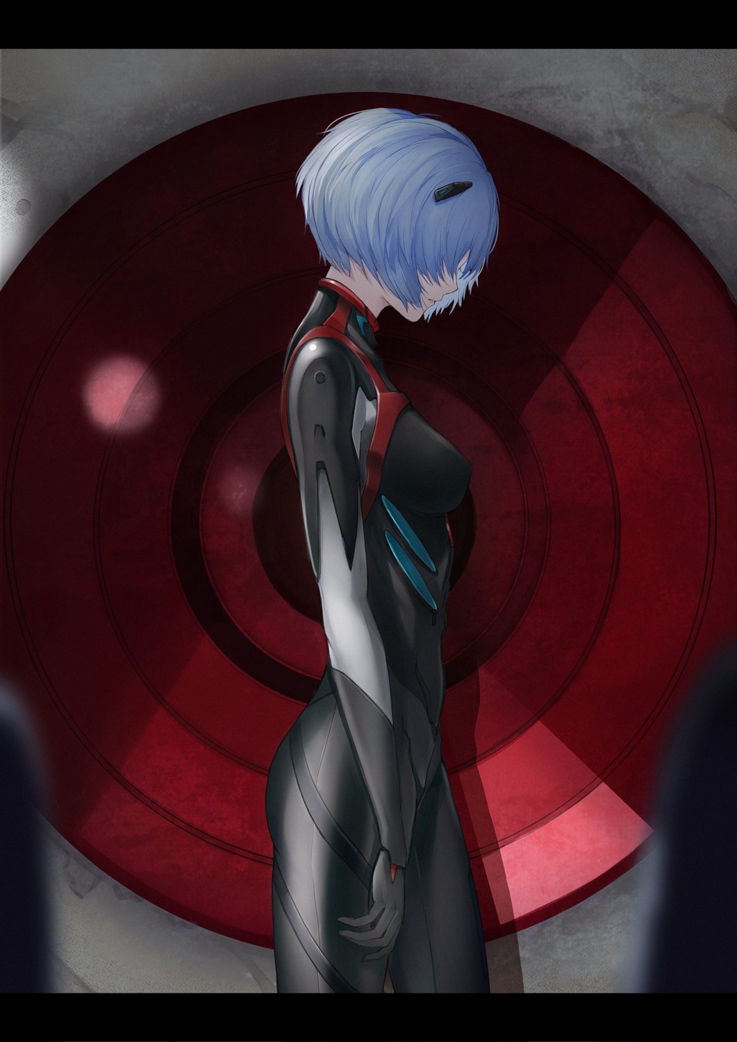 ayanami_rei bodysuit erect_nipples marumoru neon_genesis_evangelion