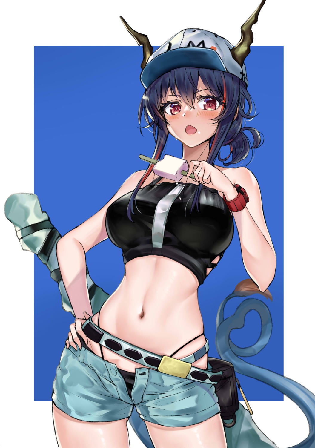 arknights bikini ch'en_(arknights) horns srpzk swimsuits tail