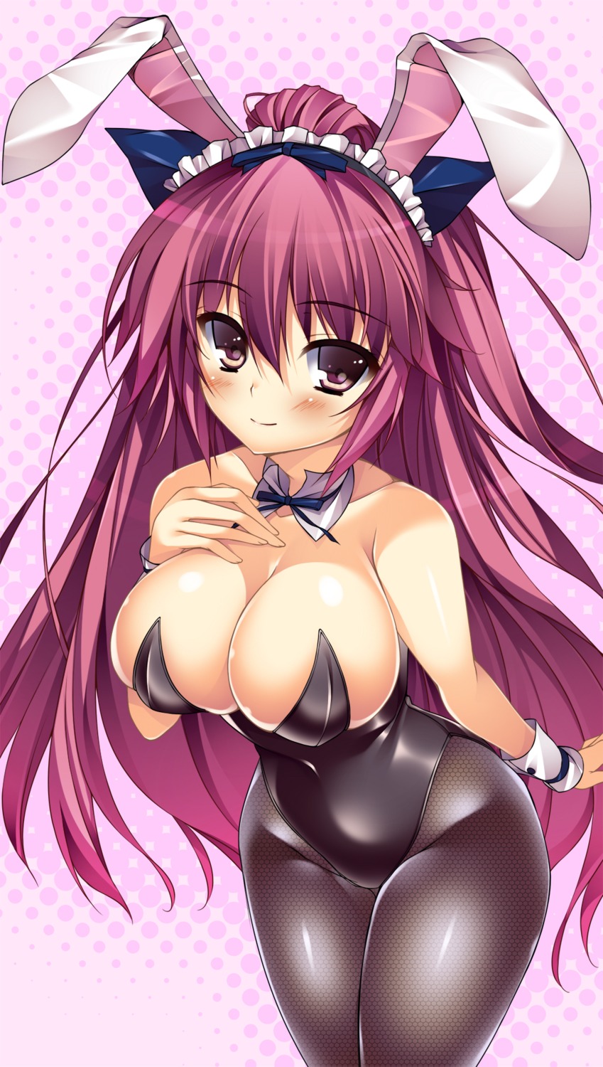 akusera animal_ears bunny_ears bunny_girl cleavage pantyhose reminiscence watanuki_kaname