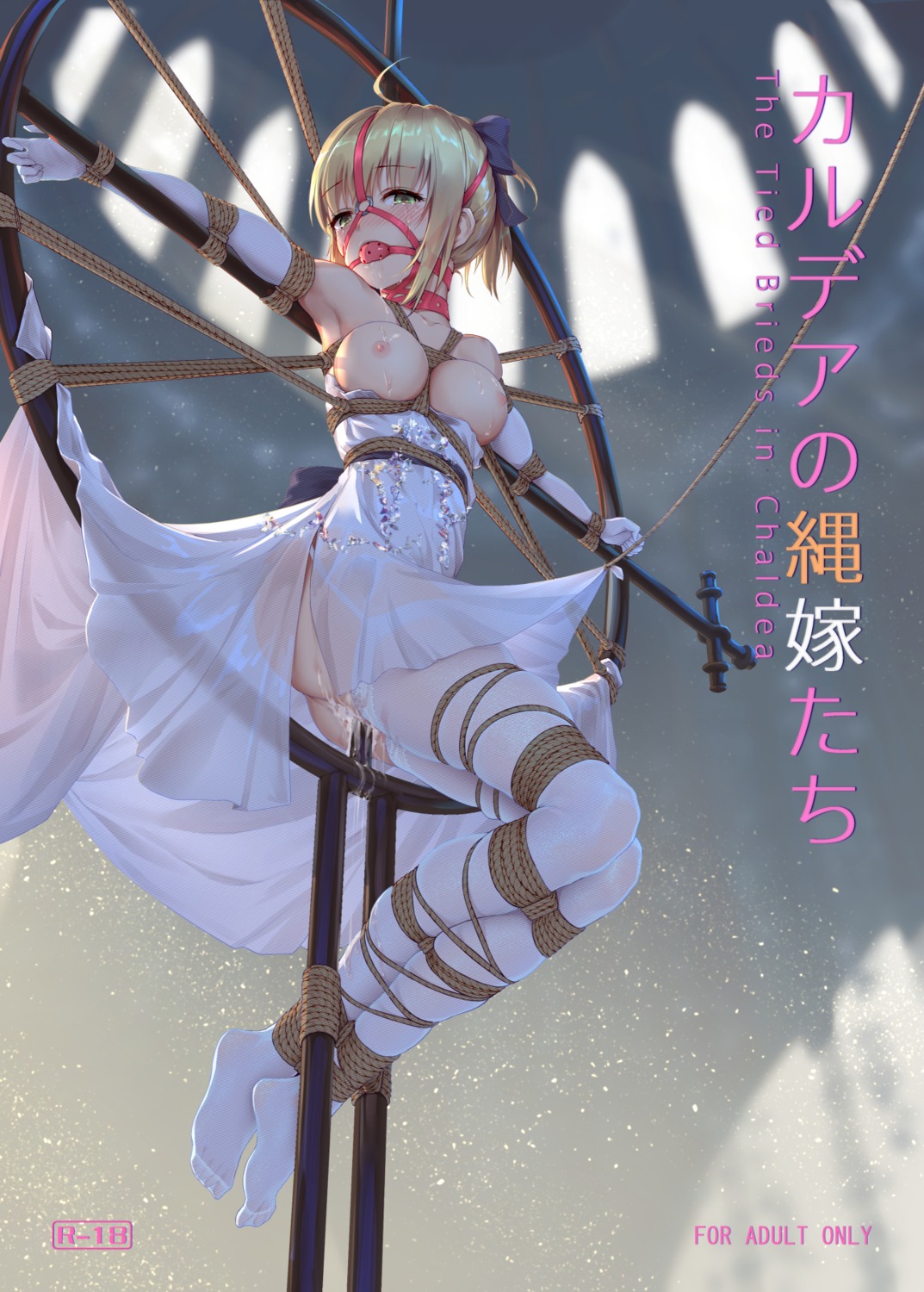 bondage breasts dildo dress fate/grand_order feet nipples no_bra nopan pussy_juice saber saber_lily see_through stockings thighhighs tokinohimitsu wedding_dress