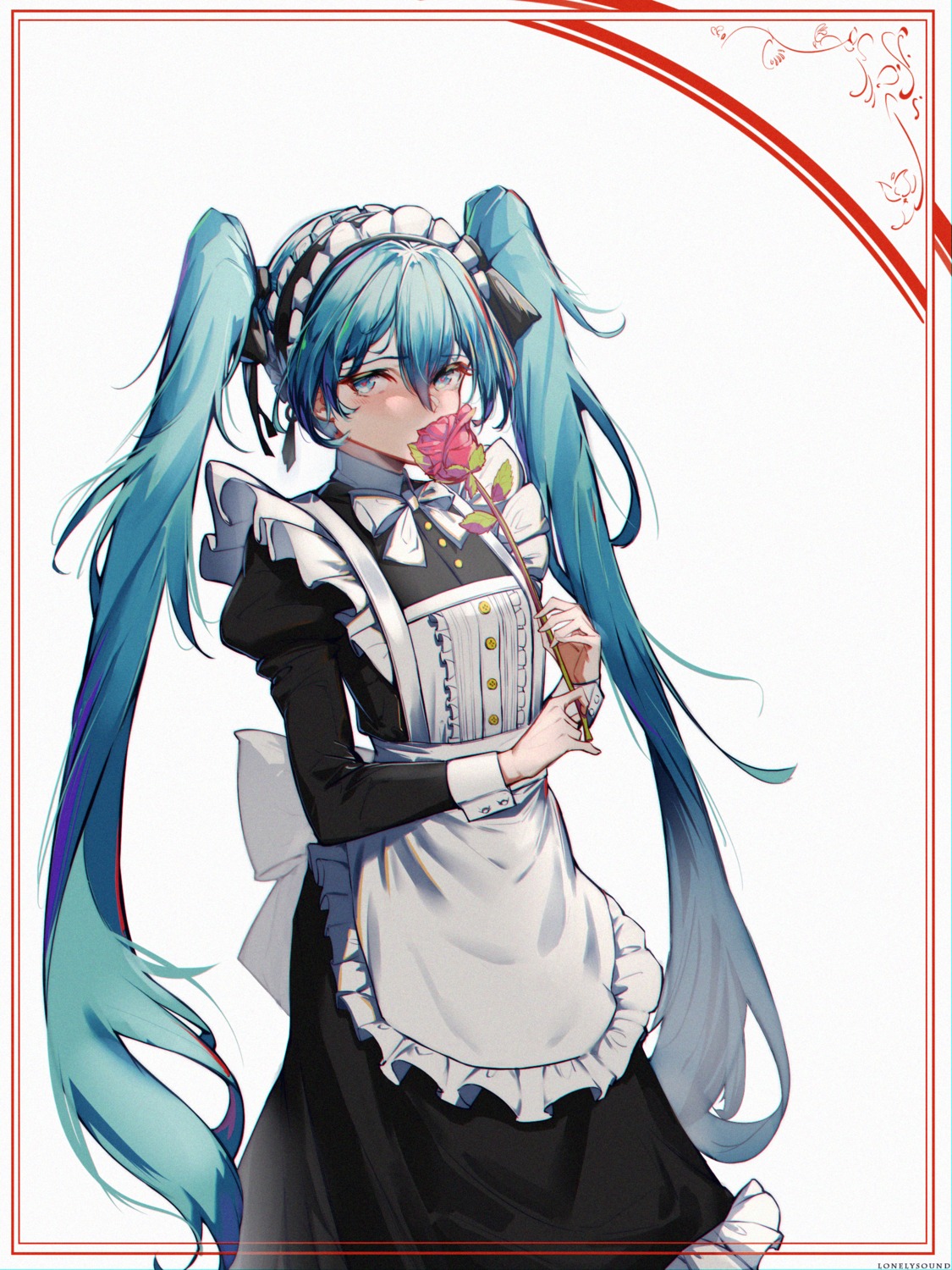 hatsune_miku maid rzx0 vocaloid