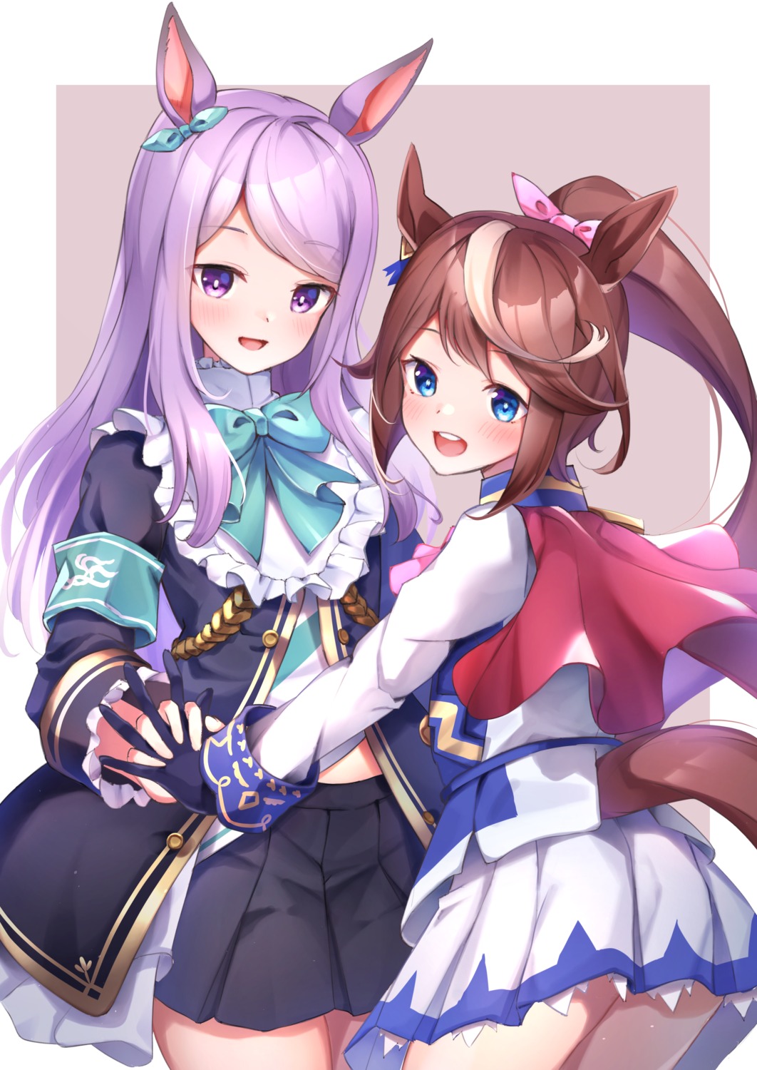 animal_ears mejiro_mcqueen_(umamusume) tail tokai_teio_(umamusume) tsujiya_okuyasu uma_musume_pretty_derby uniform