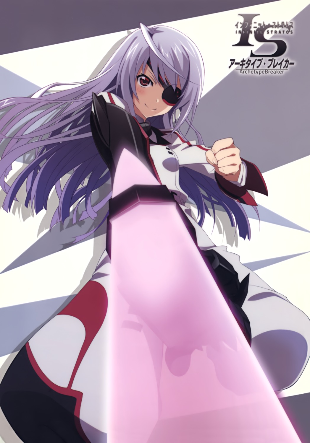 armor eyepatch infinite_stratos laura_bodewig seifuku tagme weapon