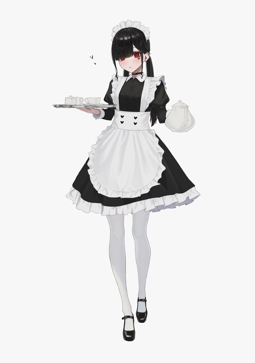 enokawa_kokoro hara_kenshi maid pantyhose tattoo