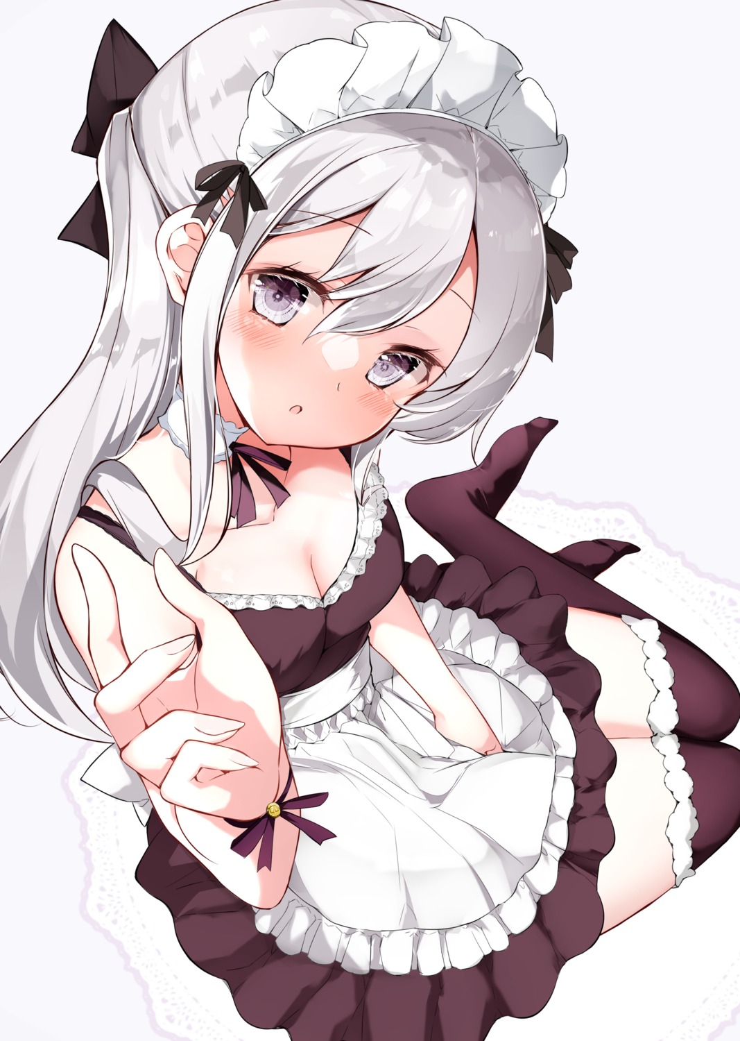 cleavage hamaken maid thighhighs