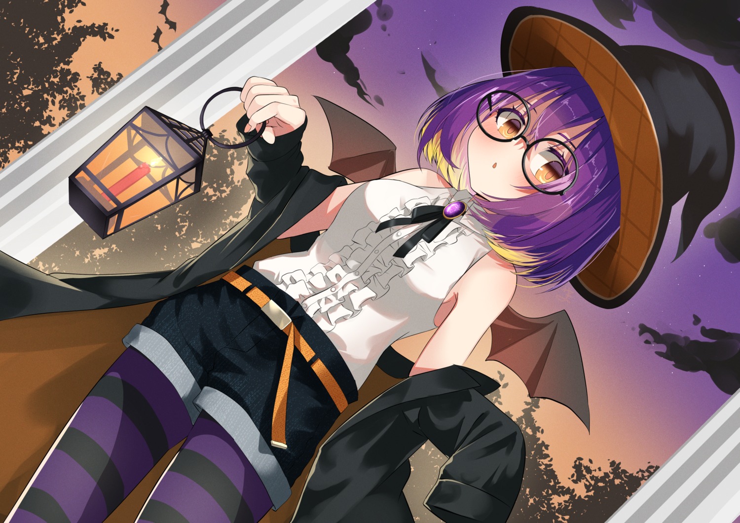 halloween megane pantyhose tagme wings witch