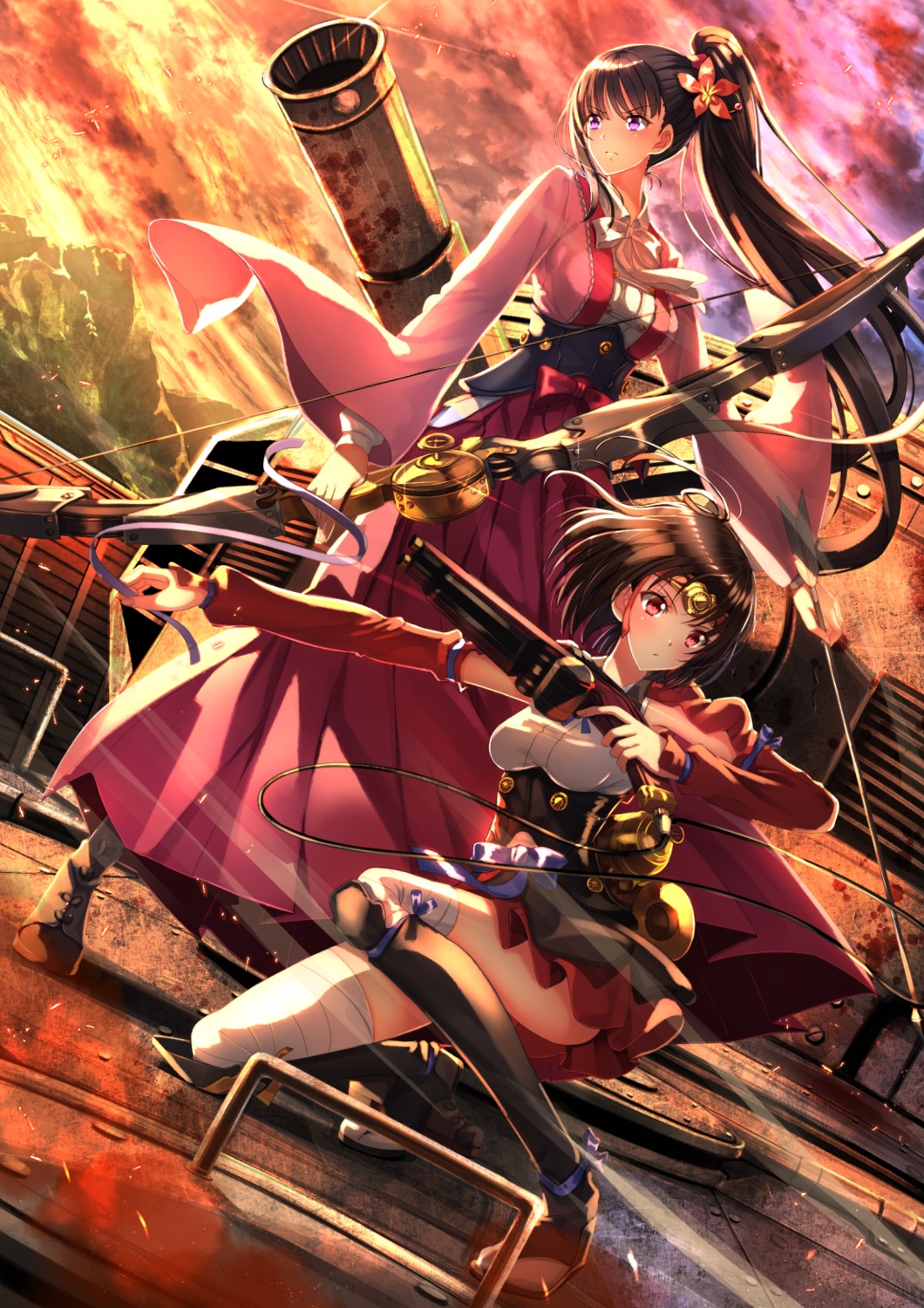 ayame_(kabaneri) bandages gun koutetsujou_no_kabaneri mumei swordsouls weapon