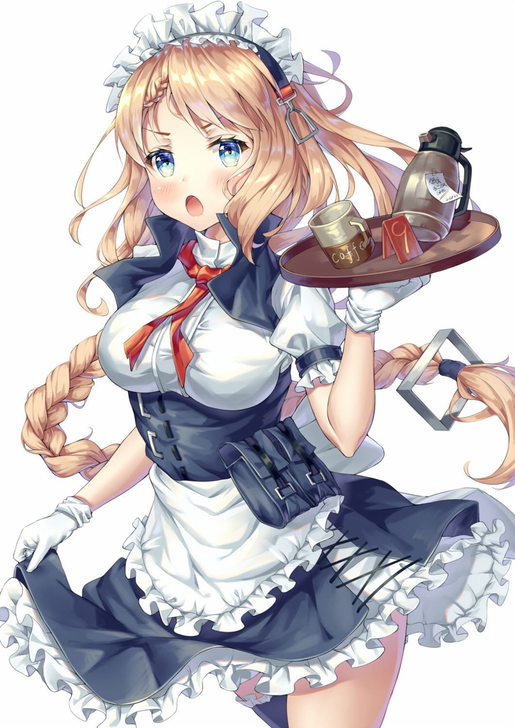 g36_(girls_frontline) garter girls_frontline maid skirt_lift xi_zhujia_de_rbq