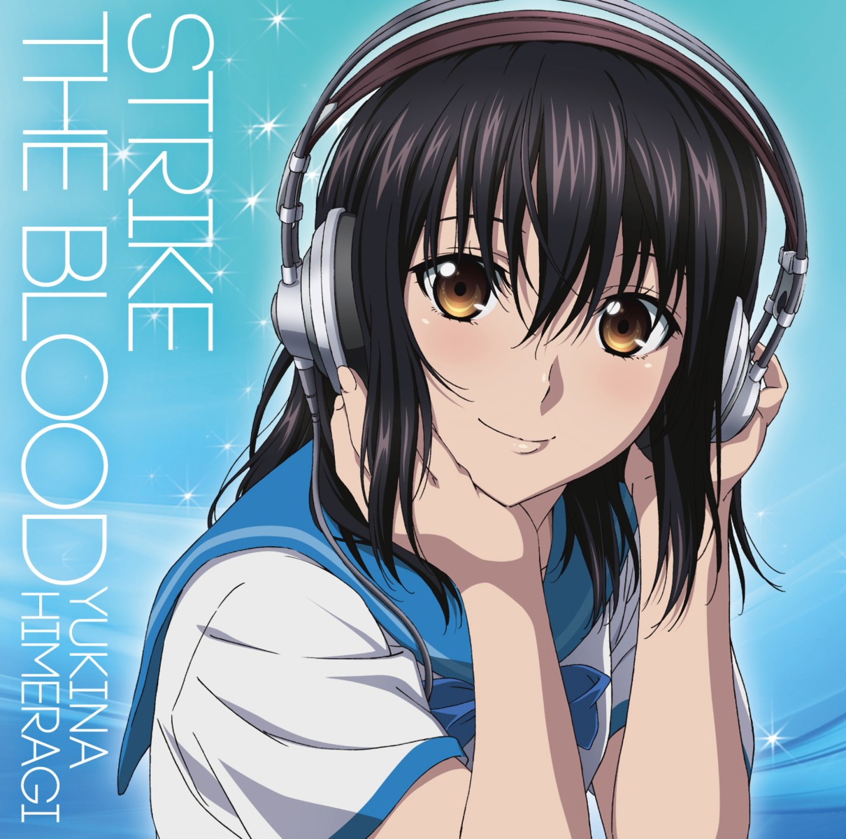 disc_cover headphones himeragi_yukina seifuku strike_the_blood