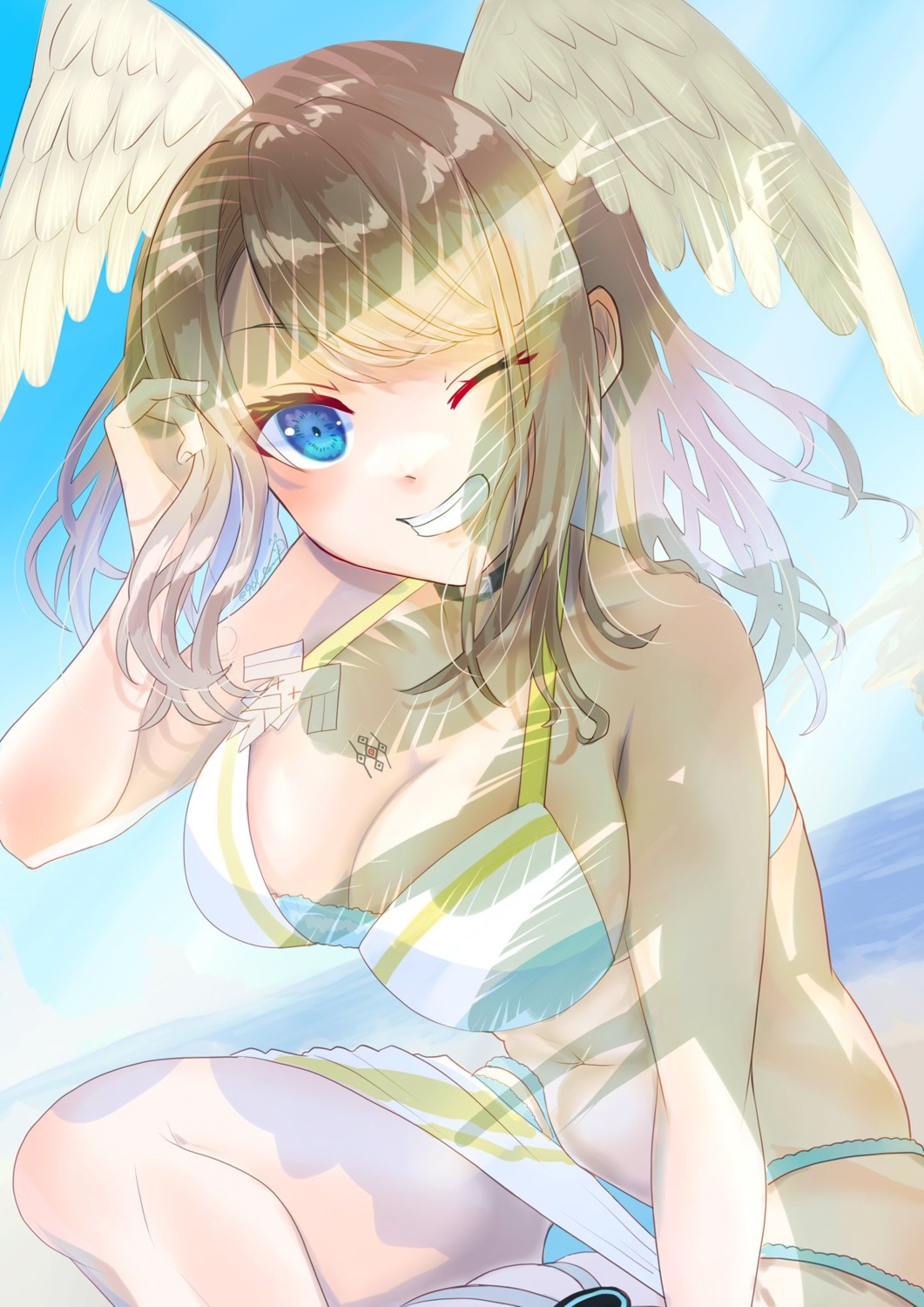 bikini eunie garter sketch skirt_lift swimsuits tagme wings xenoblade xenoblade_chronicles_3