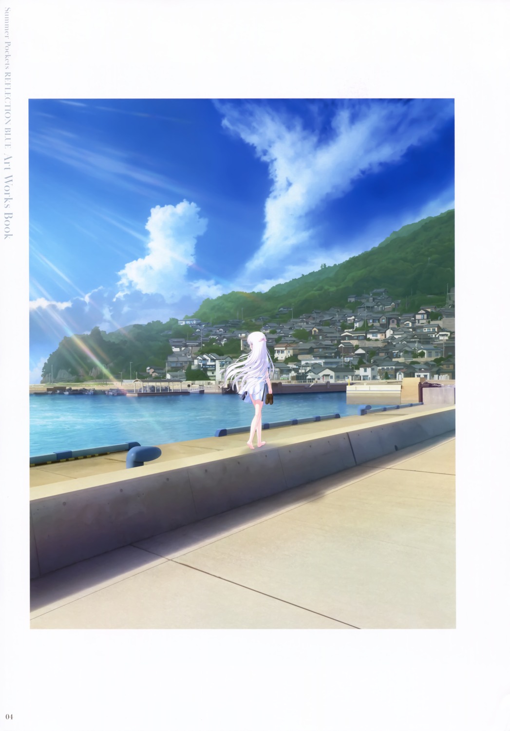 key landscape na-ga naruse_shiroha seifuku skirt_lift summer_pockets summer_pockets_reflection_blue