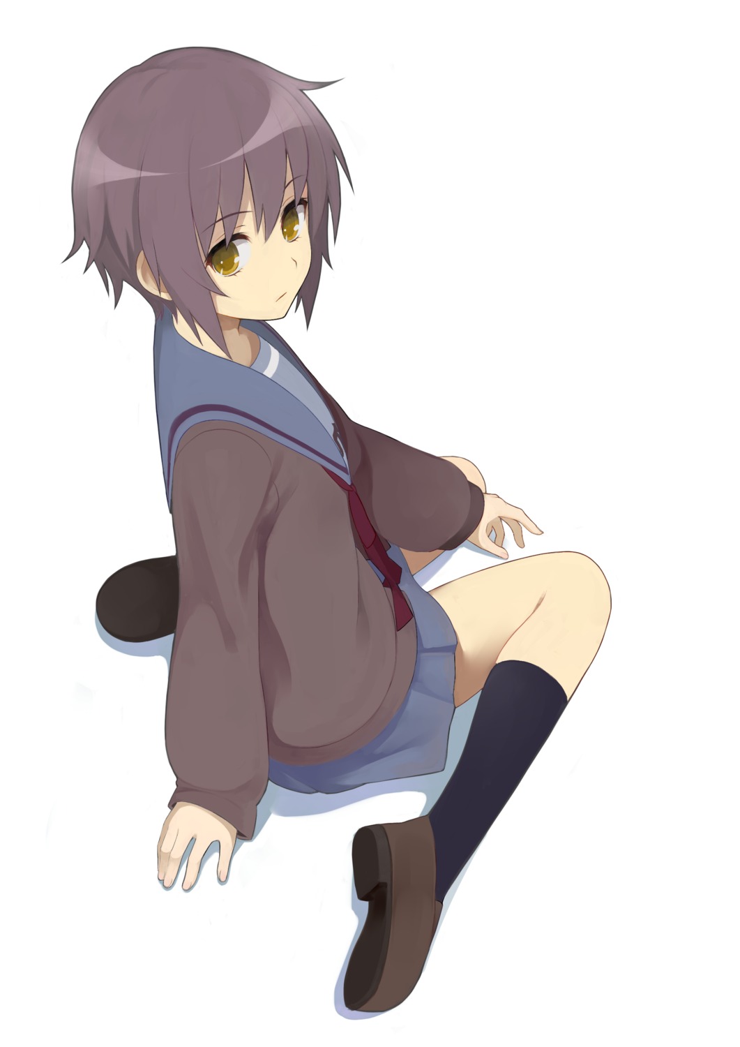 nagato_yuki nnyu seifuku suzumiya_haruhi_no_yuuutsu