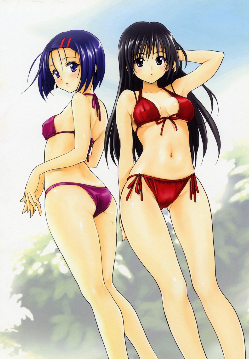 ass bikini kotegawa_yui sairenji_haruna swimsuits to_love_ru yabuki_kentarou