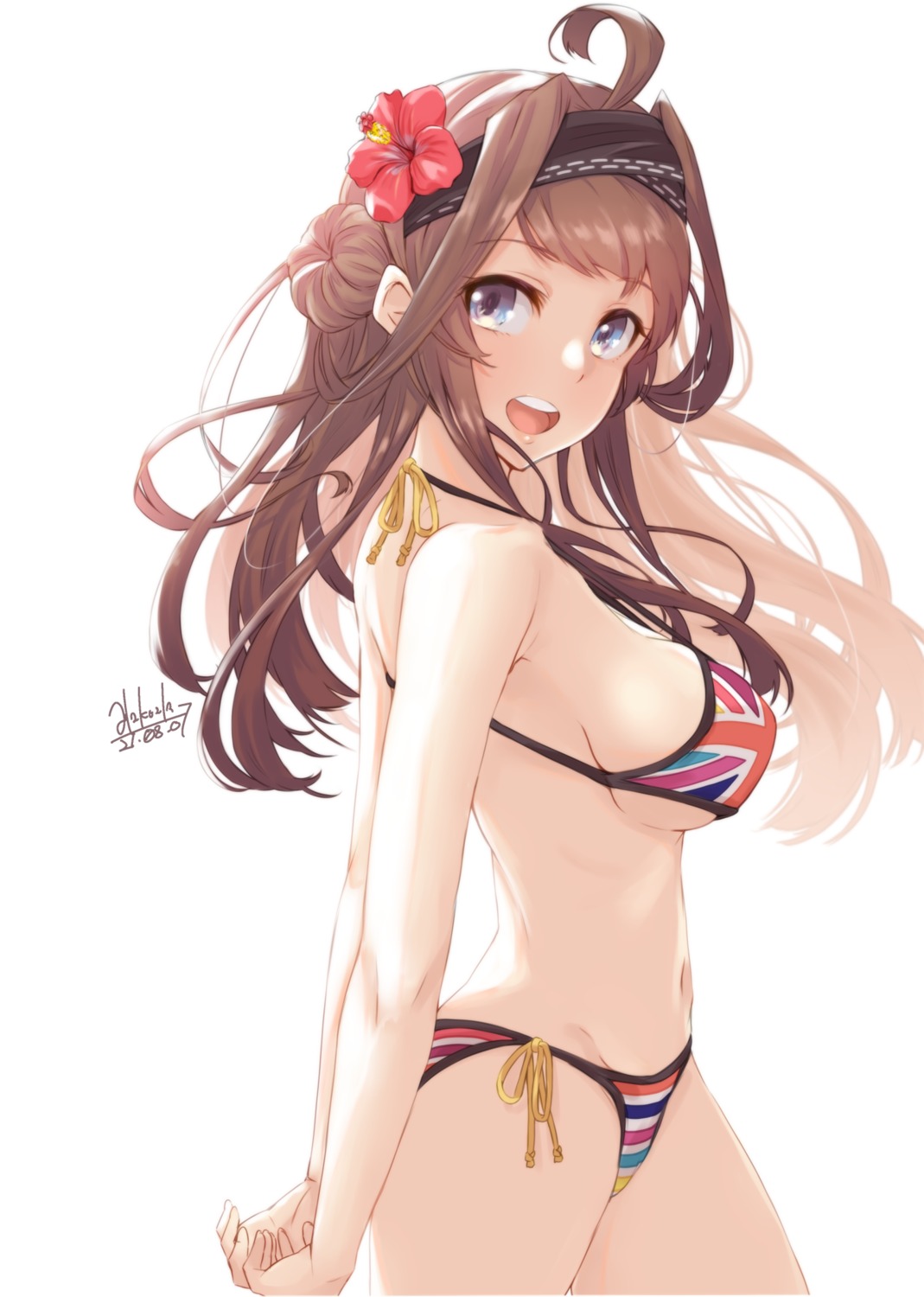 alakoala_shoushou bikini kantai_collection kongou_(kancolle) swimsuits