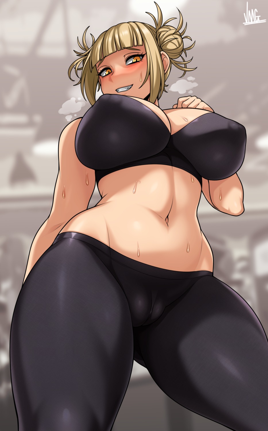 boku_no_hero_academia bra cameltoe erect_nipples gym_uniform jmg toga_himiko