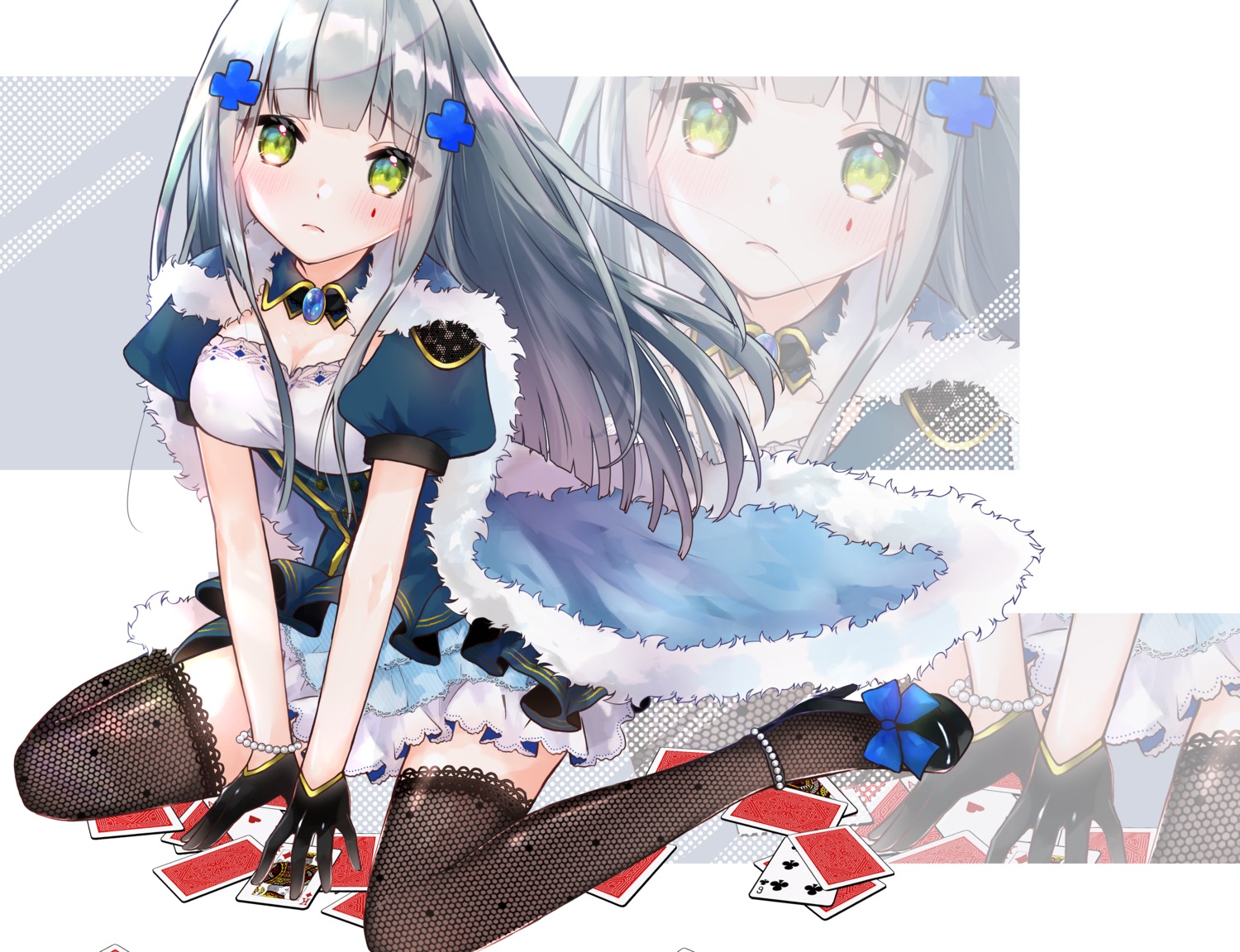 cleavage fishnets girls_frontline heels hk416_(girls_frontline) lenuzip thighhighs uniform