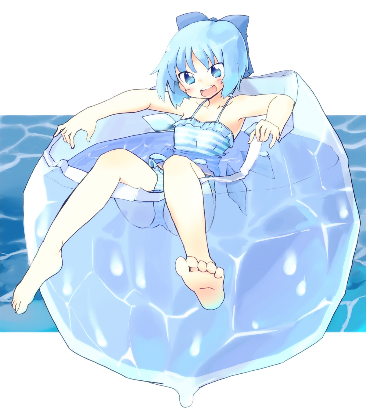 cirno feet naka_akira swimsuits touhou