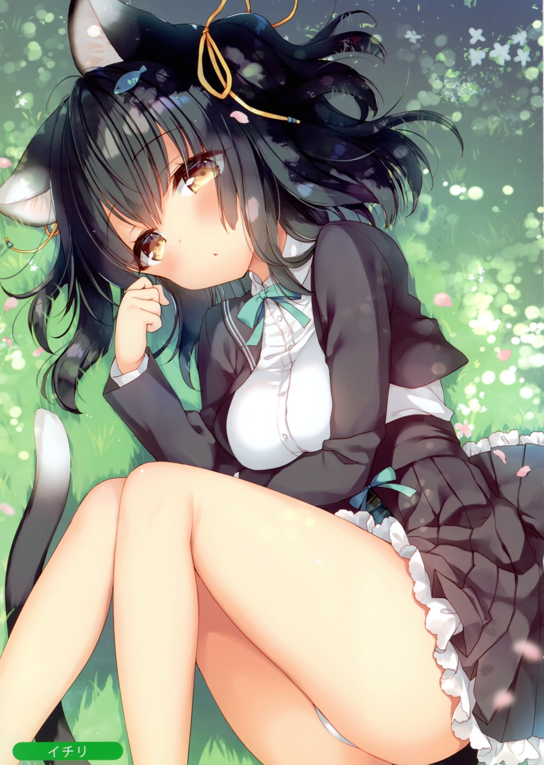 animal_ears ichiri nekomimi pantsu seifuku tail