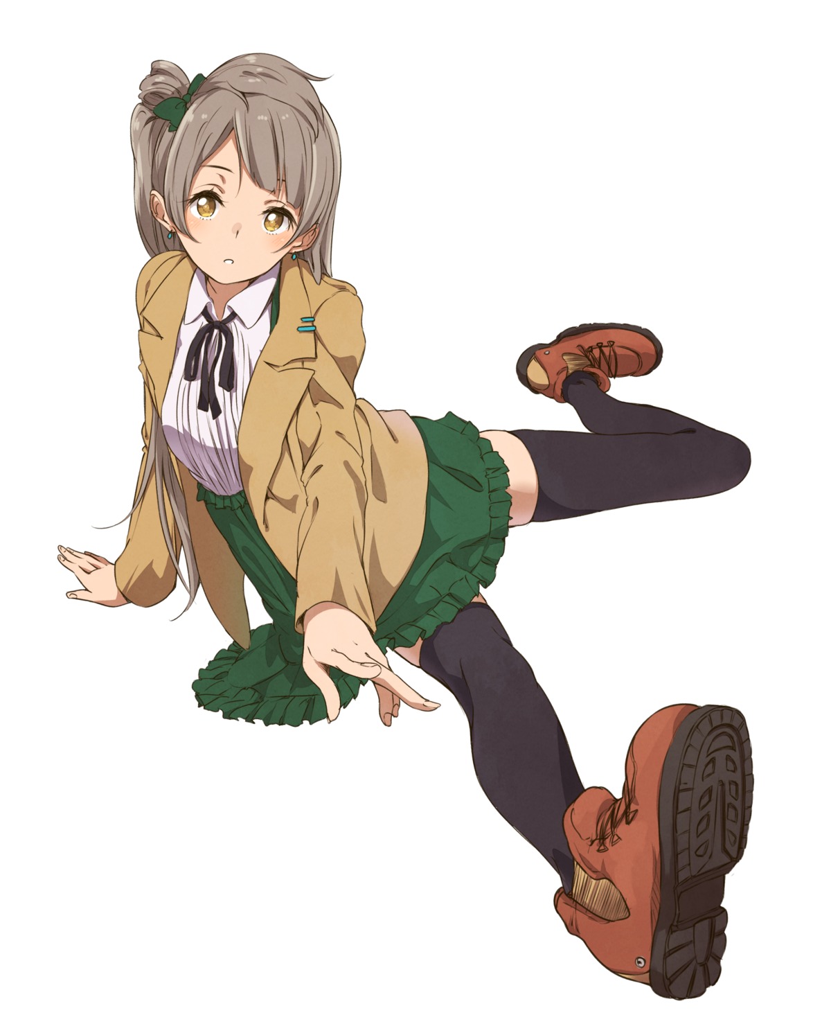 haine love_live! minami_kotori open_shirt seifuku thighhighs