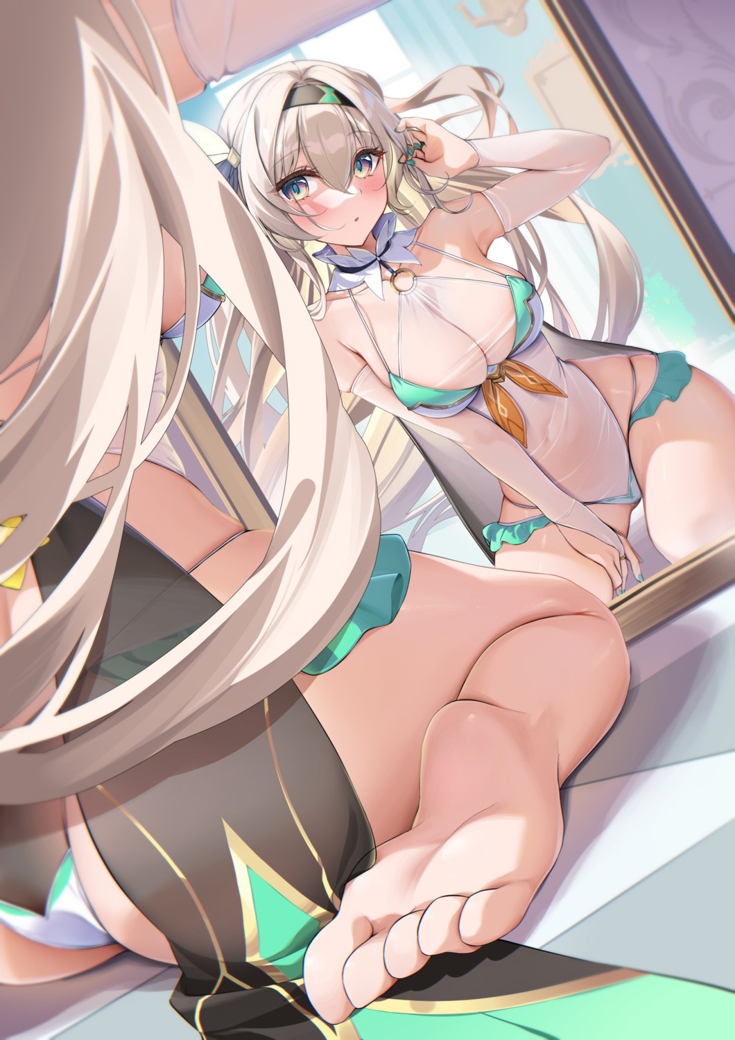 ass feet firefly g_uhrabbit honkai:_star_rail see_through swimsuits