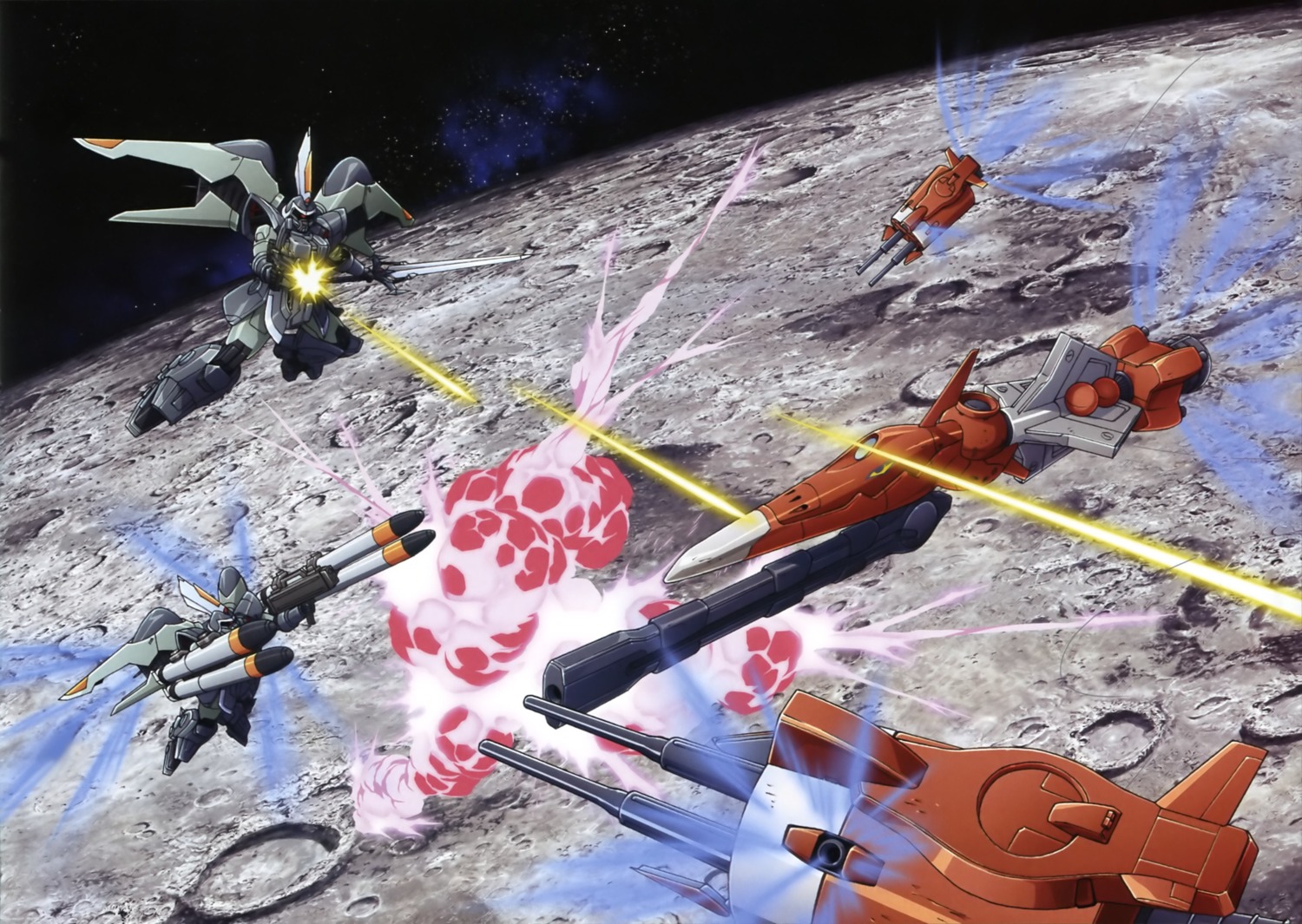 ginn gun gundam gundam_seed mecha moebius_zero sword