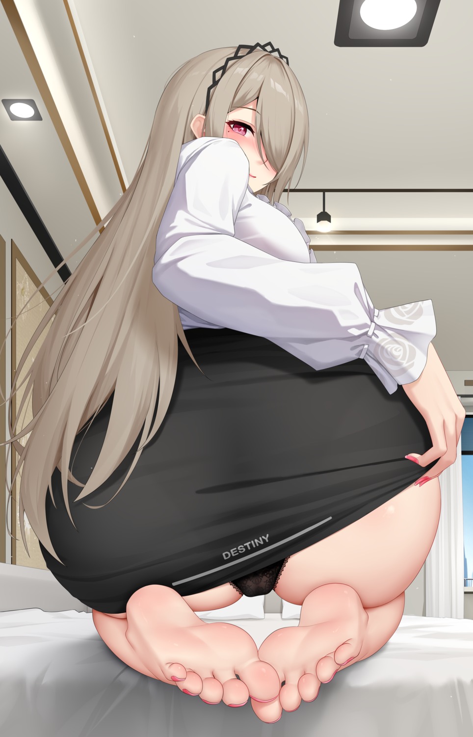 ass benghuai_xueyuan feet honkai_impact lrh0123 pantsu rita_rossweisse skirt_lift