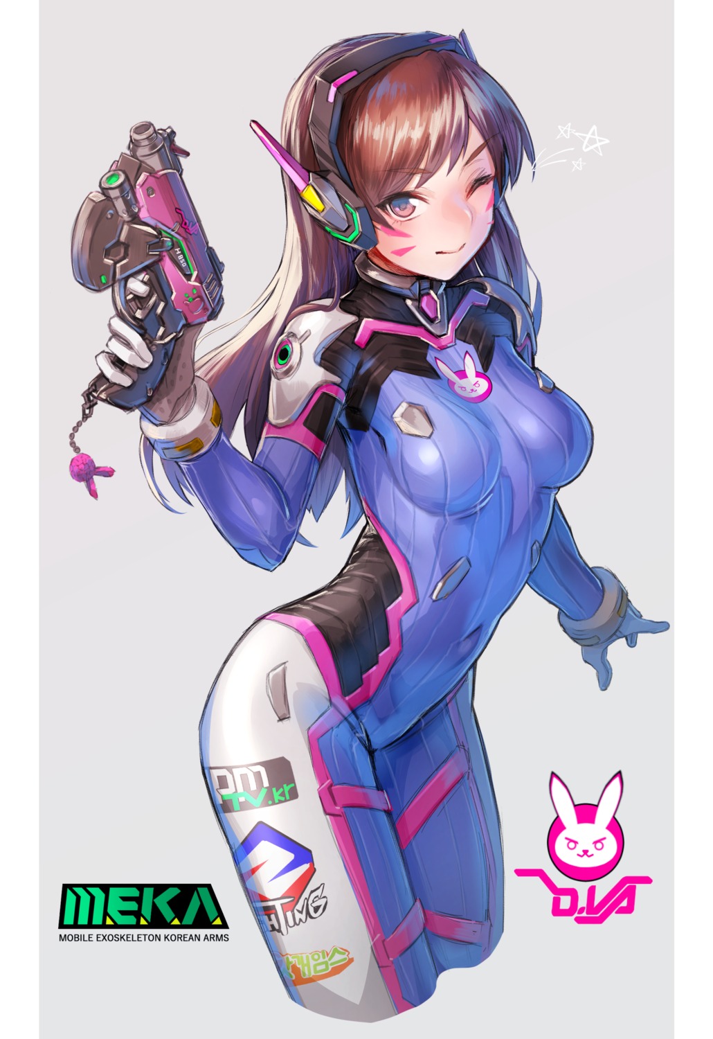 bodysuit d.va deluxe<<< gun headphones overwatch